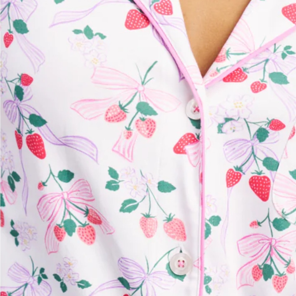 Roller Rabbit Strawberry Bows Polo Pajamas